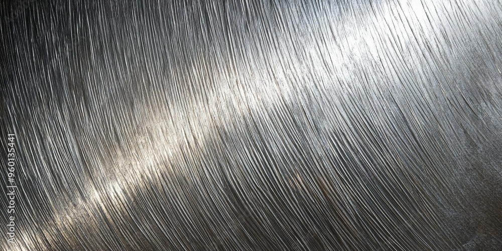 Poster a silver textured surface with a fine, crosshatched pattern, adding a delicate, linear texture acros