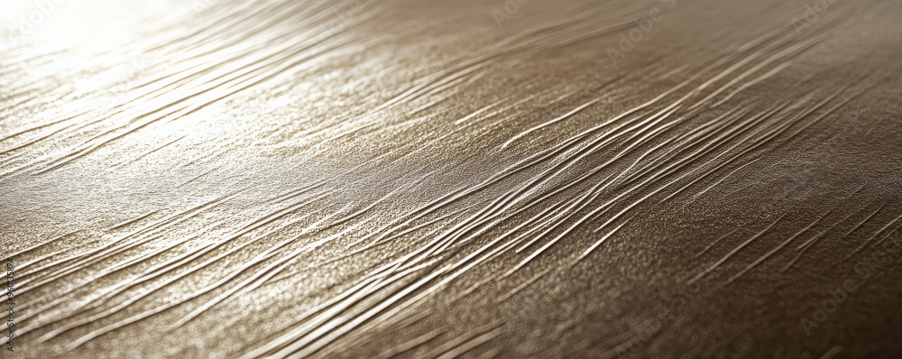 Poster a bronze textured surface with a brushed finish, showcasing fine, parallel lines that add a soft, li