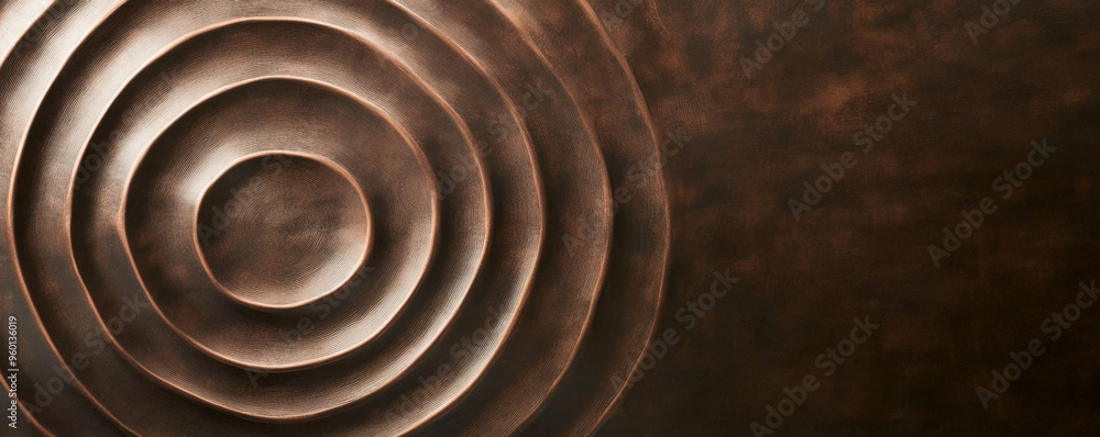 Poster a bronze textured surface with a smooth, satin-like finish, highlighted by subtle, concentric circle