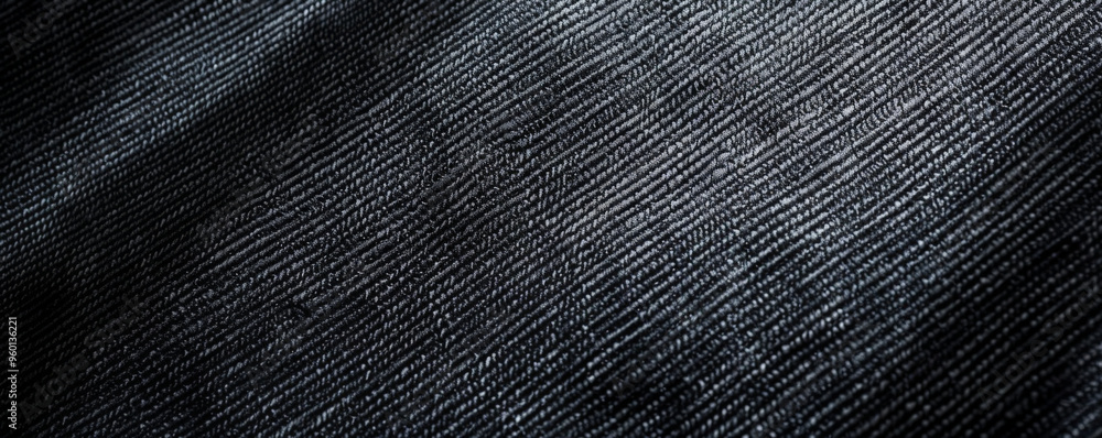 Aufkleber a dark black textured surface with a faint, diagonal weave pattern resembling dark fabric. the textu