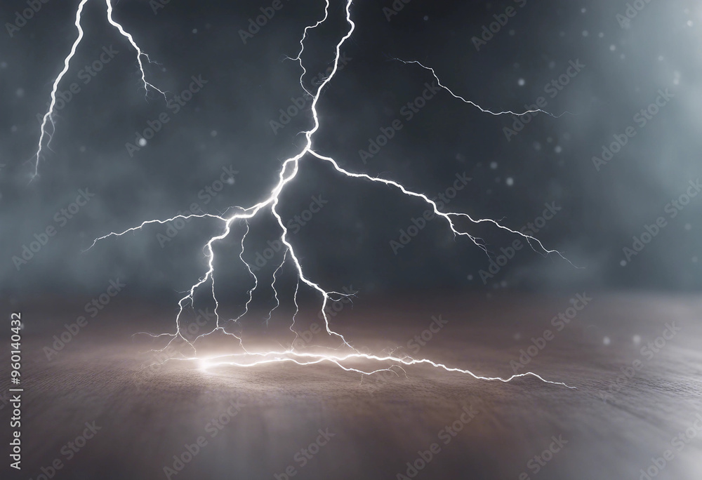 Aufkleber lightning and thunder effect light magic electricity hit and thunderbolt effect isolated on transpar