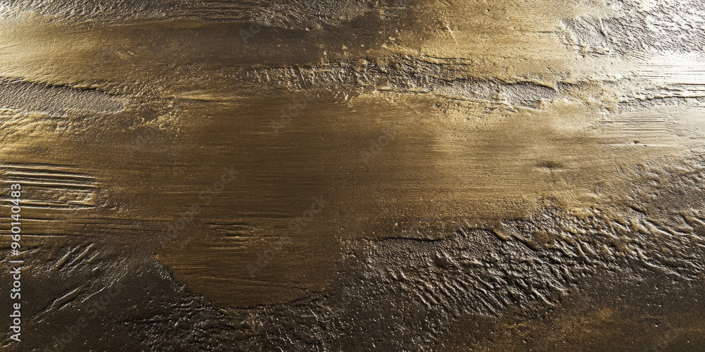 Poster a bronze textured surface with a smooth, matte finish, featuring faint, linear engravings that add a