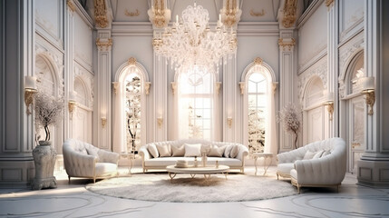 Obraz premium luxury apartment suite lounge modern living room interior luxury comfortable bedroom hotel home art