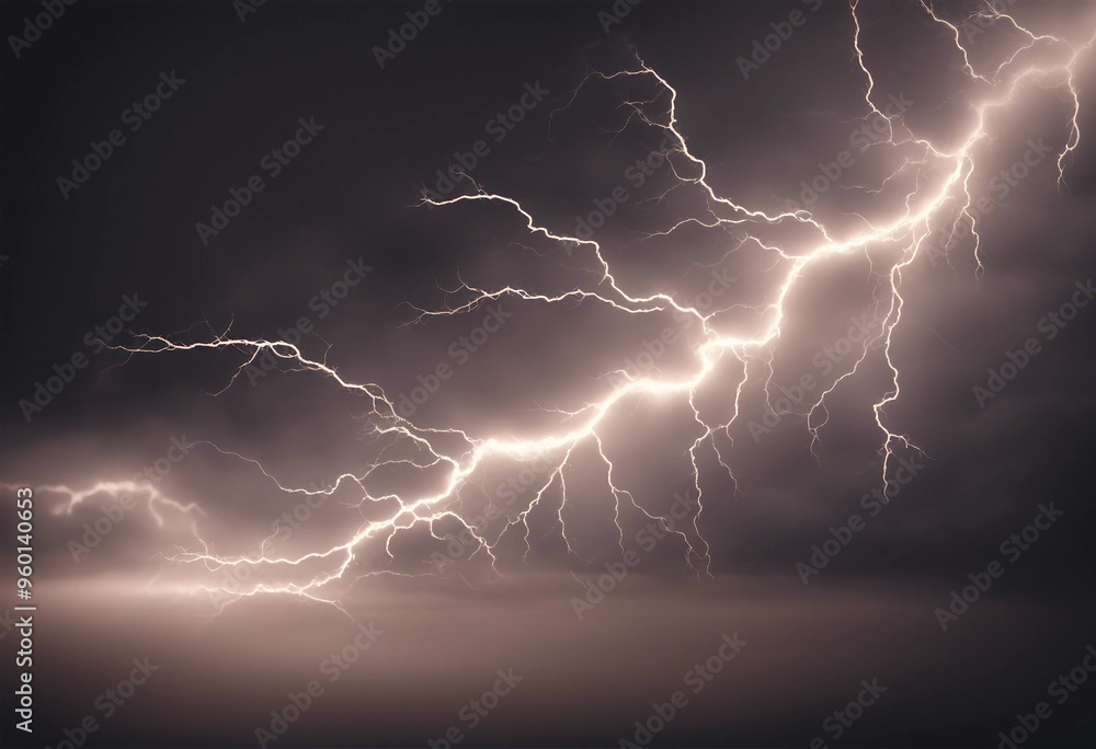 Poster lightning and thunder effect light magic electricity hit and thunderbolt effect isolated on transpar