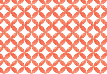 水彩の和柄　七宝柄