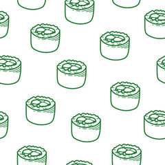 sushi pattern background. Japanese food seamless pattern background. sushi seamless pattern background. doodle sushi pattern background.