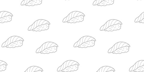 Obraz premium sushi pattern background. Japanese food seamless pattern background. sushi seamless pattern background. doodle sushi pattern background.