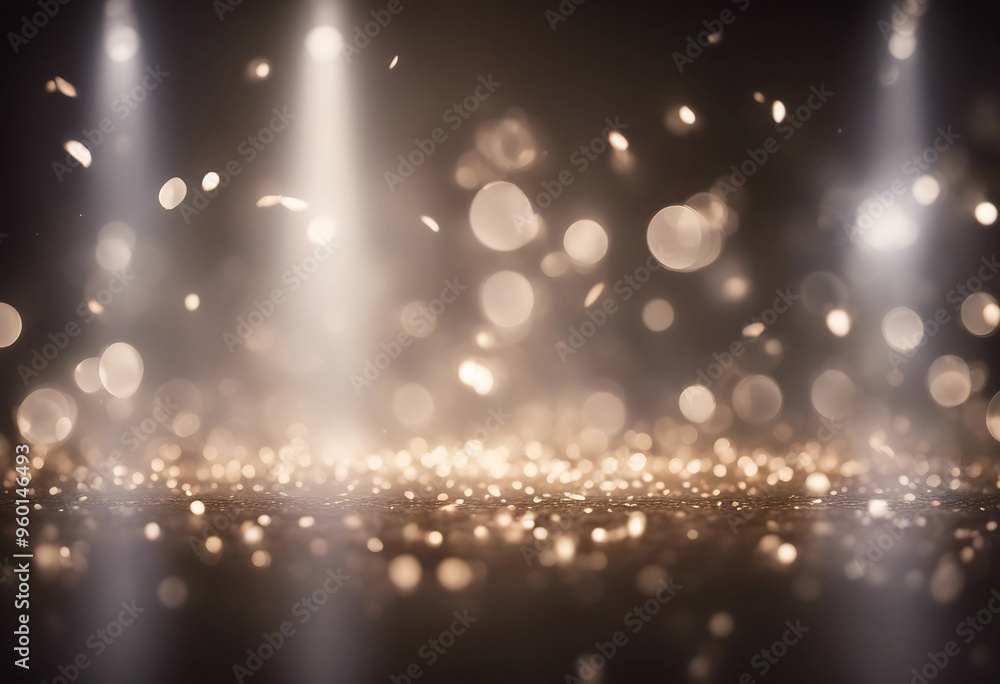 Poster set of isolated light effect scene with spotlight on all elements in separate isolated on transparen