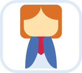 girl student avatar icon vector
