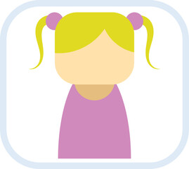 girl avatar icon vector