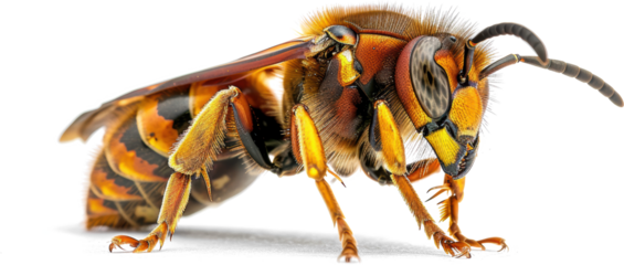 Close-up of a yellow jacket
