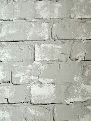 A White Brick Wall Pattern, white brick wall of house decoration, old white brick wall. Brick wall background