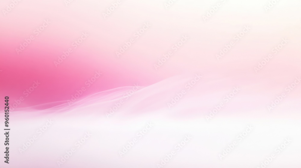 Poster gentle gradient from soft pink to white, forming a calm and serene abstract background with a minima