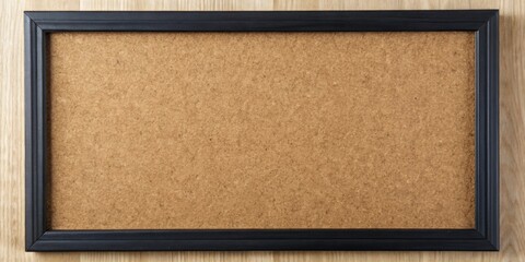 Fototapeta premium Close up of a black cork textured notice board with a painted background