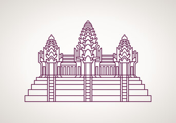 Angkor Wat - symbol from the flag of Cambodia