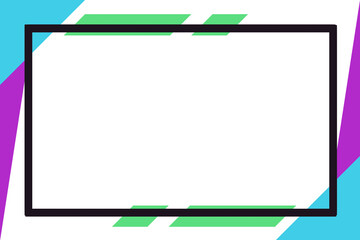 A colorful abstract frame with geometric shapes and bold lines, ideal for dynamic and energetic designs.
