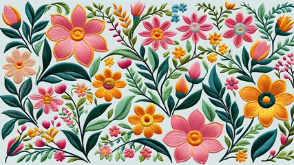 seamless embroidery floral pattern,seamless embroidery floral pattern
