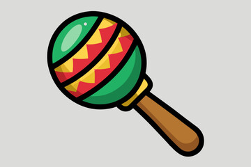 Maracas Icon on Transparent Background