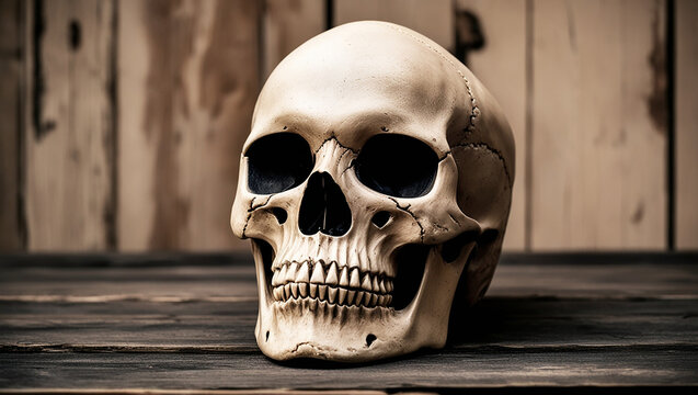 Free skull in vintage stule