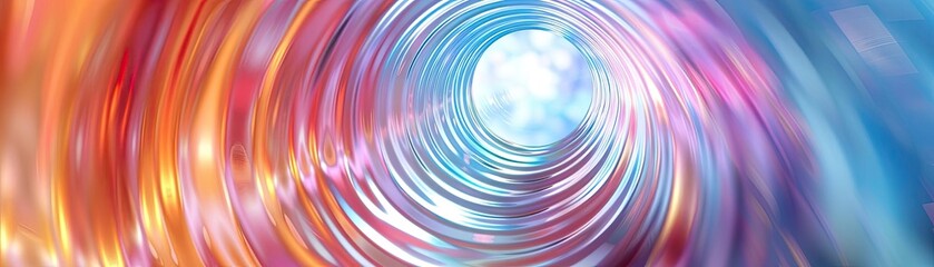 A mesmerizing swirl of vibrant colors creating a dynamic tunnel effect, evoking a sense of adventure and exploration.