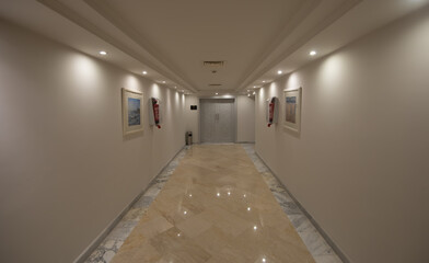 white closed door to the hall