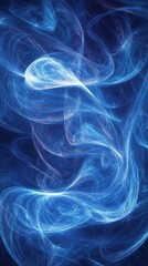 Obraz premium A blue and white image of a spiral with a blue and white background