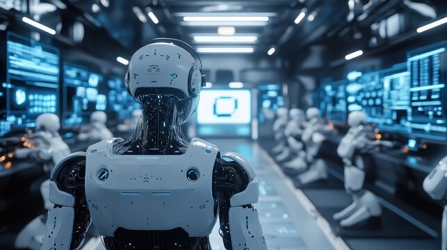 Futuristic Robot Control Center
