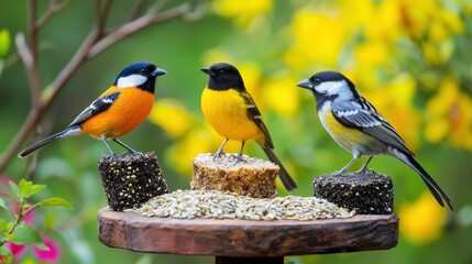 2h getting food form the bird feeder