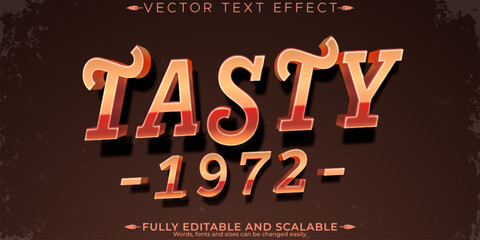 Retro editable text effect, editable 80s and vintage text style