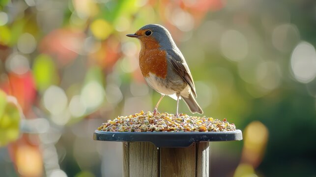 2h getting food form the bird feeder