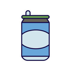 soda color line icon with white background vector stock illustration