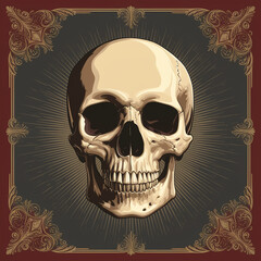 Free  vintage human skull concept