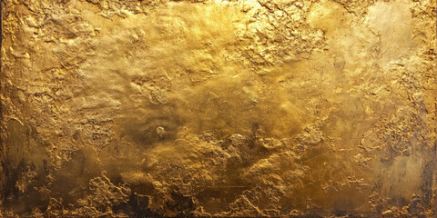 A gold textured surface with a pitted, uneven finish, giving the appearance of an ancient artifact with a rich, aged patina.