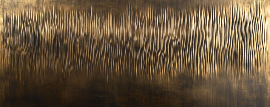 A bronze textured surface with a brushed finish, showcasing fine, parallel lines that add a soft, linear texture across the metal.