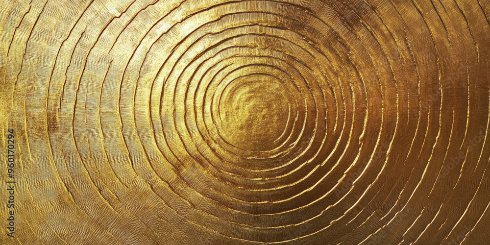 Poster a gold textured surface with a subtle, radial pattern, creating the illusion of light emanating from