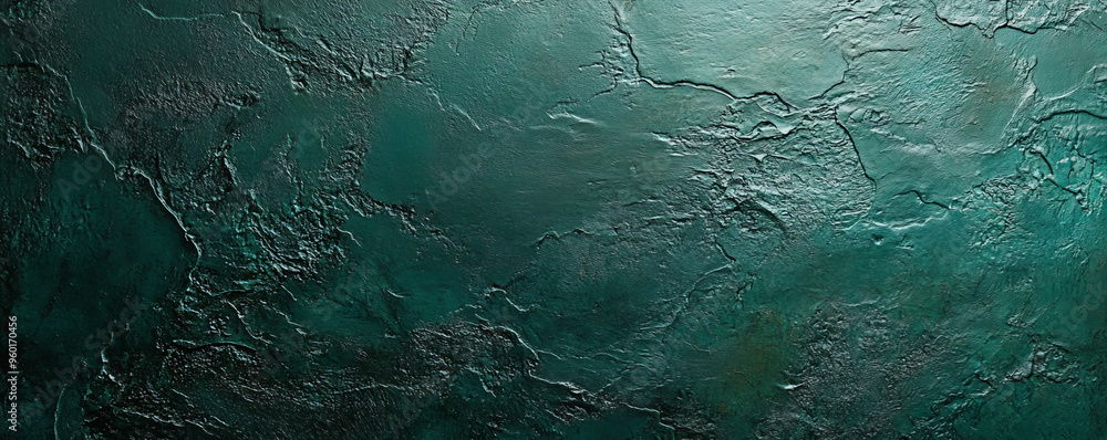 Poster a dark green textured surface with a smooth, glossy finish, reflecting light in a way that highlight
