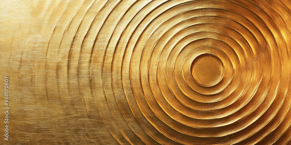 Poster a gold textured surface with a smooth, satin-like finish, highlighted by subtle, circular patterns t
