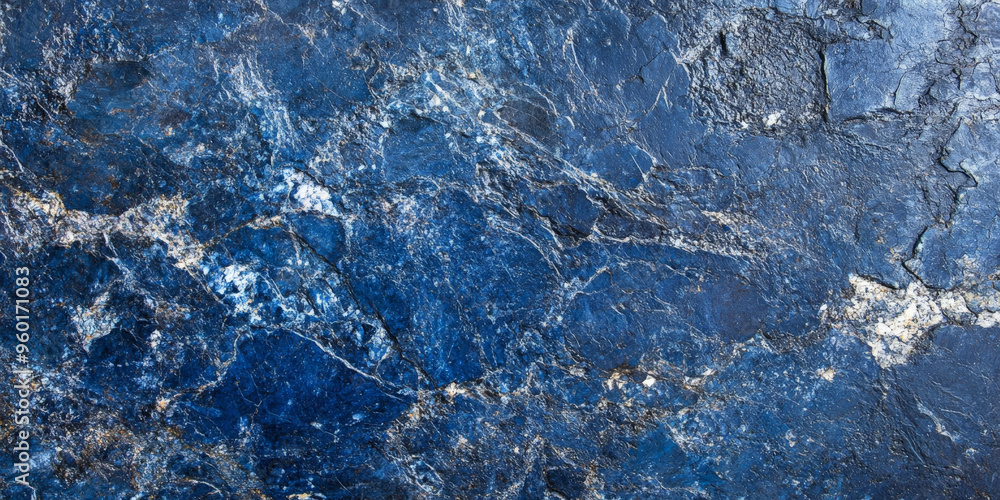 Poster a deep cobalt blue textured stone surface with a slightly rough, speckled finish. the intense color 