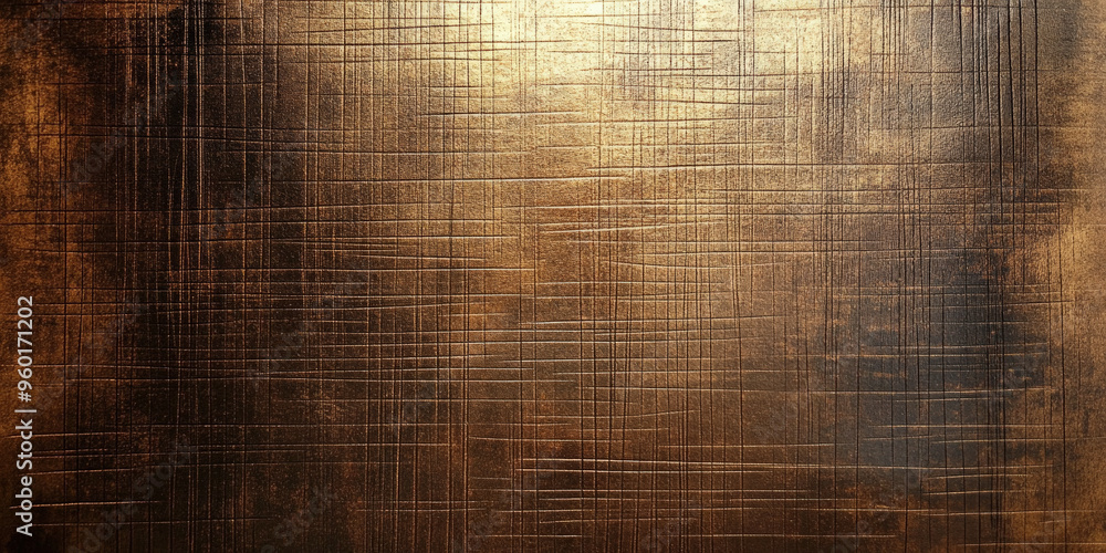 Poster a bronze textured surface with a fine, crosshatched pattern, adding a delicate, linear texture acros