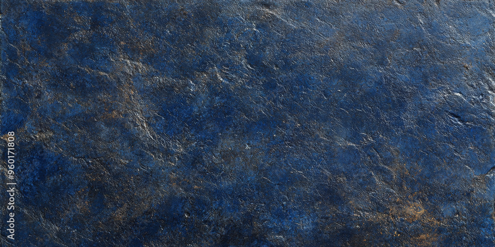 Poster a deep cobalt blue textured stone surface with a slightly rough, speckled finish. the intense color 