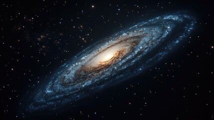 Obraz premium A stunning image of a spiral galaxy showcasing cosmic beauty and vastness.