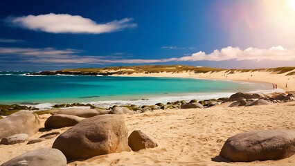 Summer backgraund with sea sand and stones