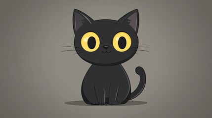 Obraz premium Adorable Black Cat