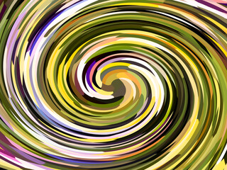 volumetric pattern yellow and multicolored pastel lines, abstract geometric texture