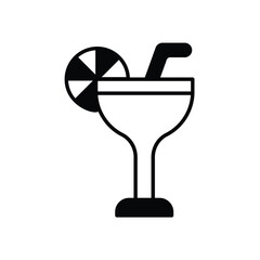 margarita glyph icon with white background vector stock illustration