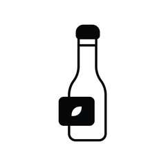 soju glyph icon with white background vector stock illustration