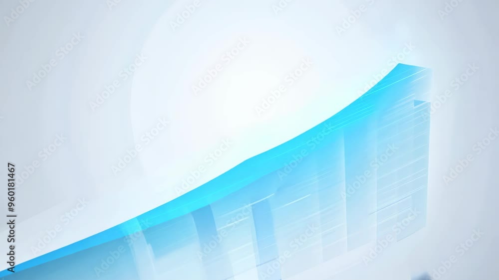 Aufkleber abstract blue upward-curving graph with a gradient background, symbolizing growth and progress in a 