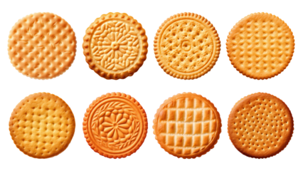 Bakery biscuit png element set, transparent background