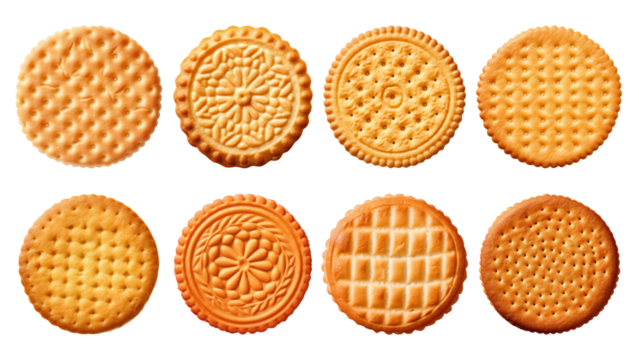 Bakery biscuit png element set, transparent background