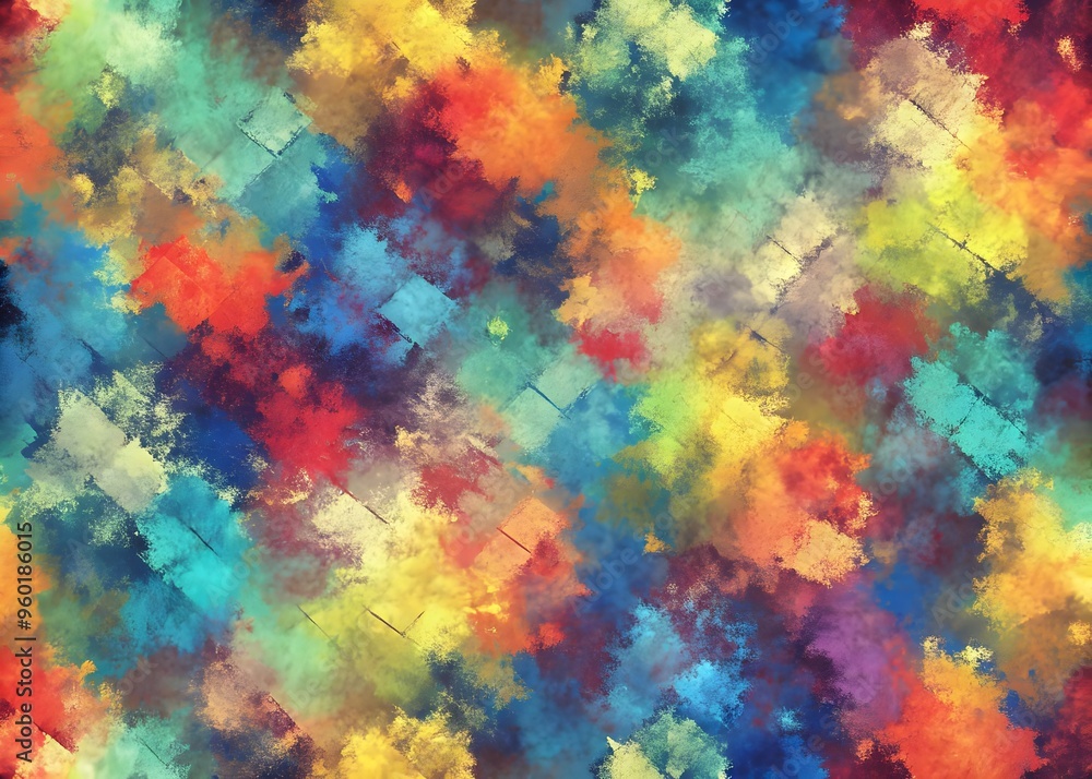 Poster vibrant colorful abstract artwork blended texture design dynamic pattern